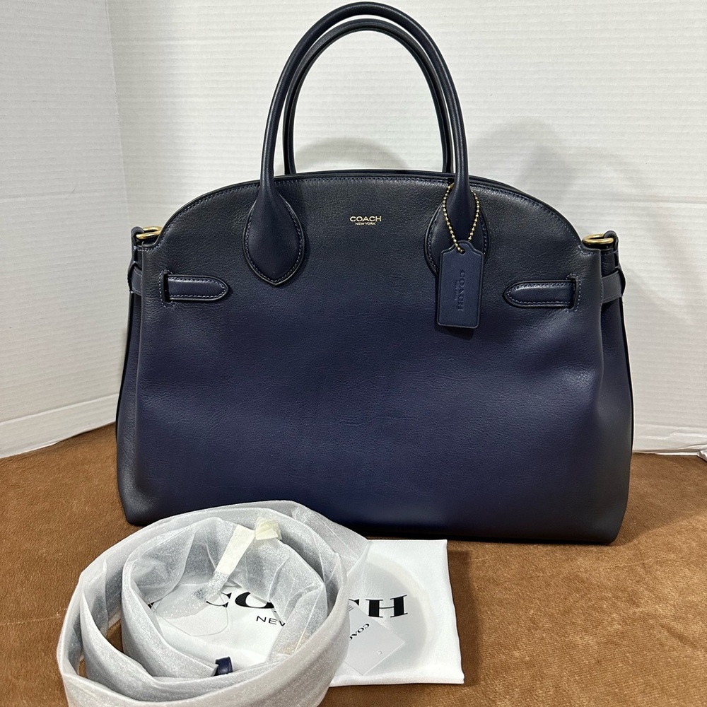 Coach Navy Soft Empire Carryall 40